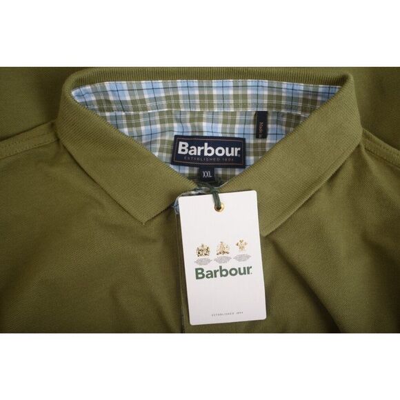 Barbour Olive Green Polo Shirt - Picture 6 of 6